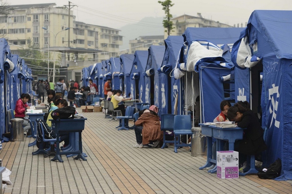 Students ordered to study amid quake