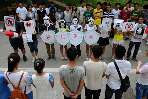 Anti-drug campaign on campus