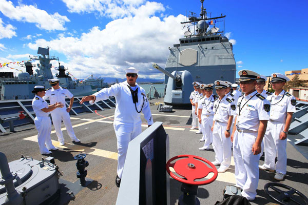 Chinese naval fleet vists Pearl Harbor