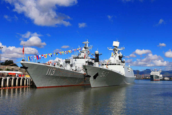 Chinese naval fleet vists Pearl Harbor