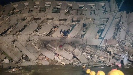 Seven dead, hundreds injured after quake flattens buildings in Taiwan