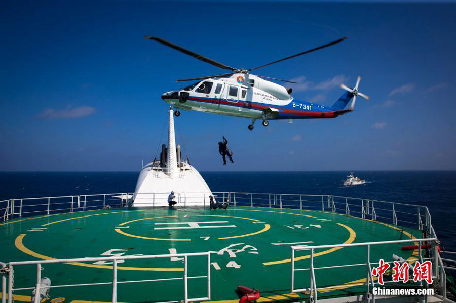 First sea-air emergency drill held near Sansha