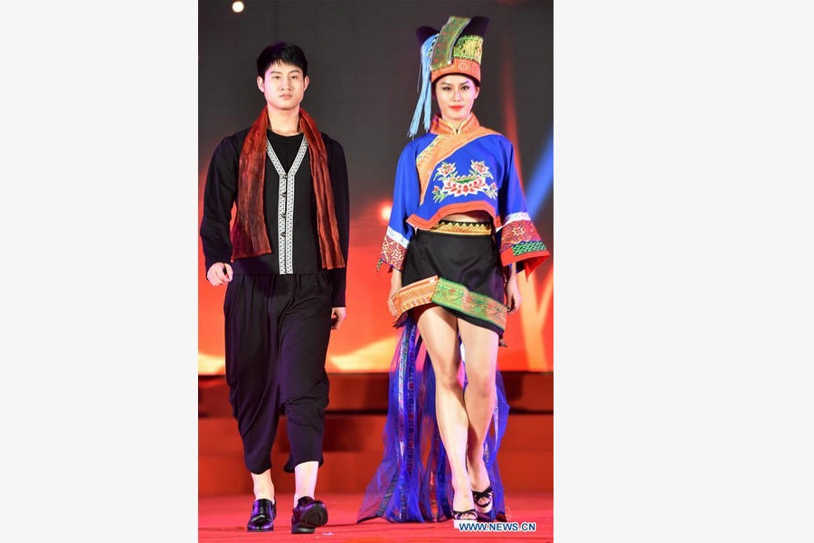 Models present fashion creations of Yao ethnic group