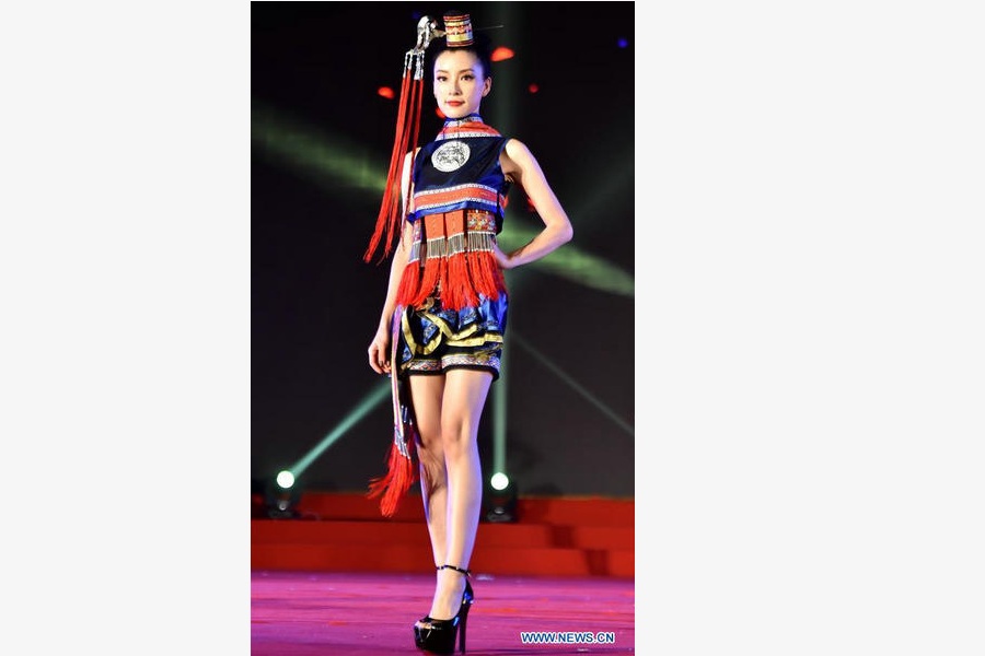 Models present fashion creations of Yao ethnic group