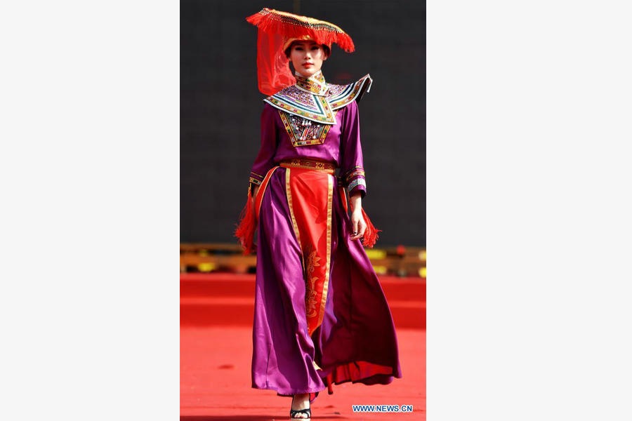 Models present fashion creations of Yao ethnic group