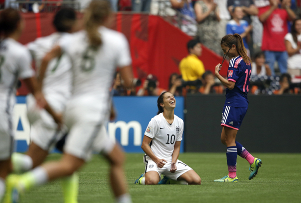 Lloyd hat trick leads US over Japan 5-2 for World Cup title