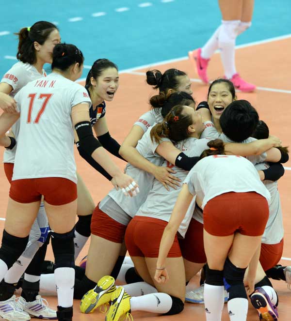 China beats Russia in 4 sets at volleyball World Cup