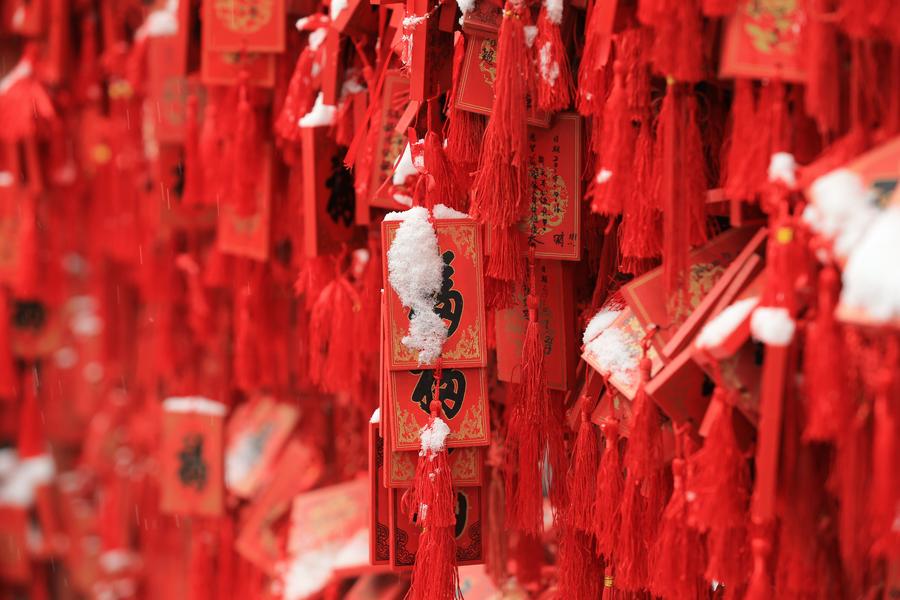 Snowfall brings beauty in Beijing winter