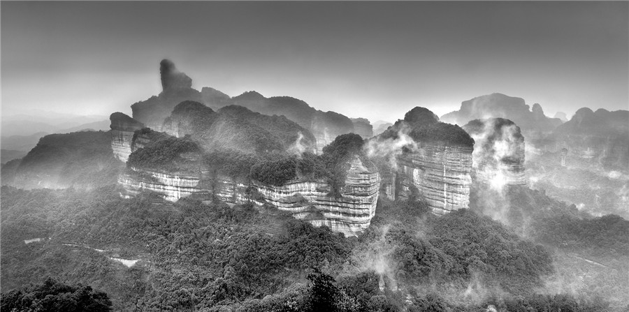 Amazing landscapes of China in white and black