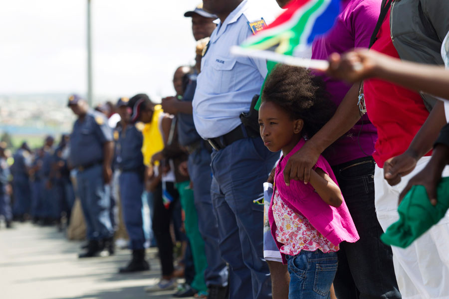 Mandela's coffin back home village