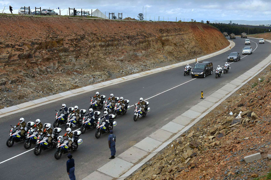 Mandela's coffin back home village