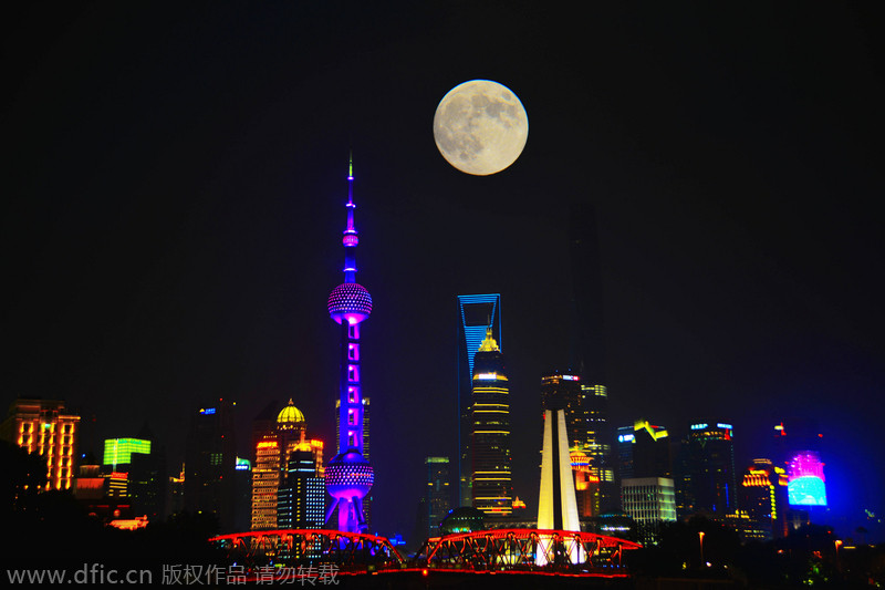 Fascinating full moons around China