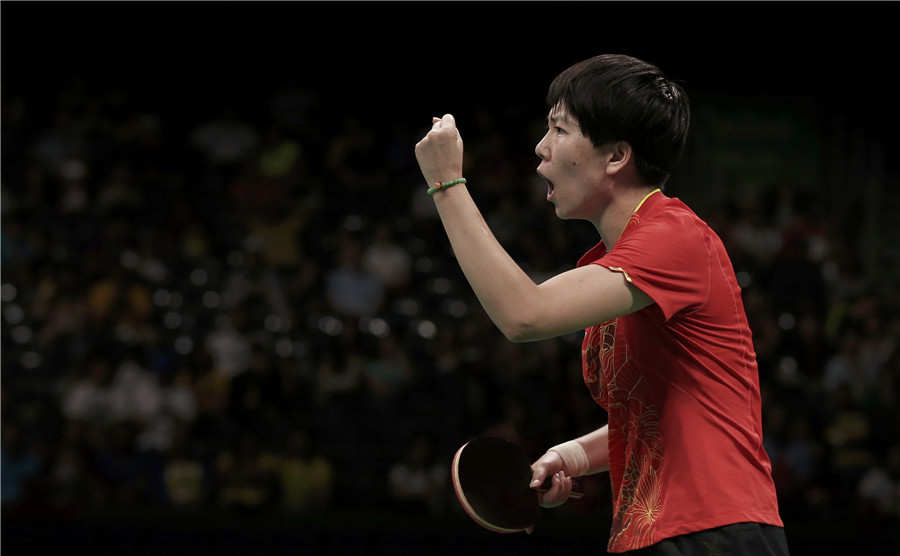 China's women's table tennis team sweeps gold