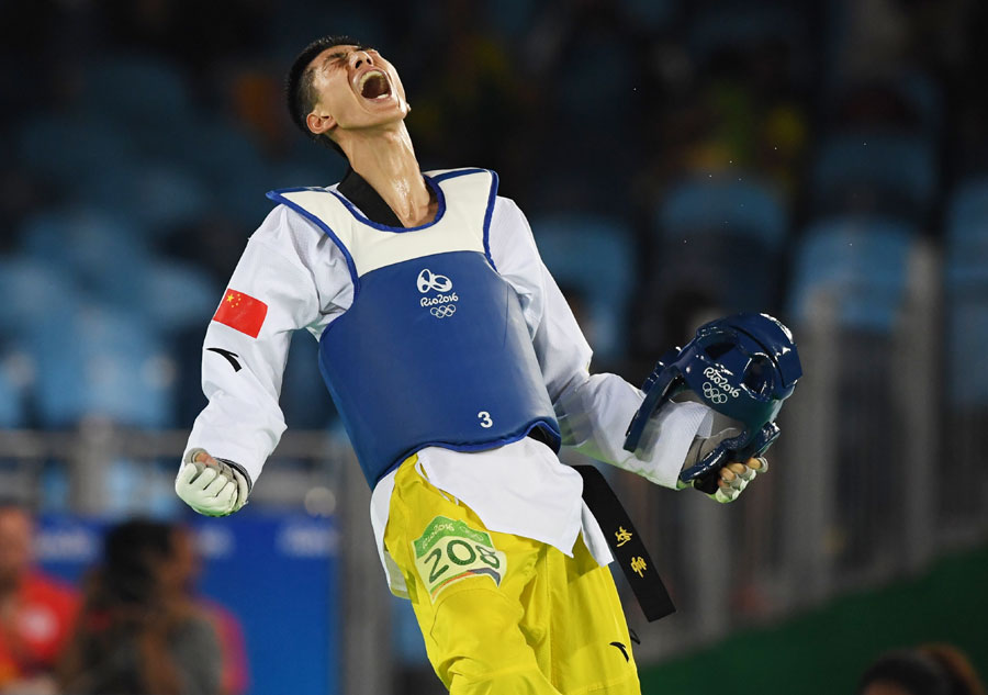 Zhao wins China's first gold medal in men's taekwondo