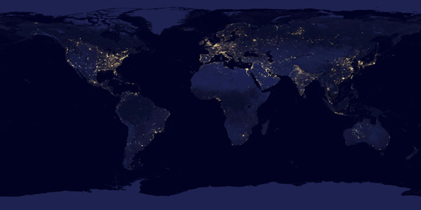 NASA releases earth images at night