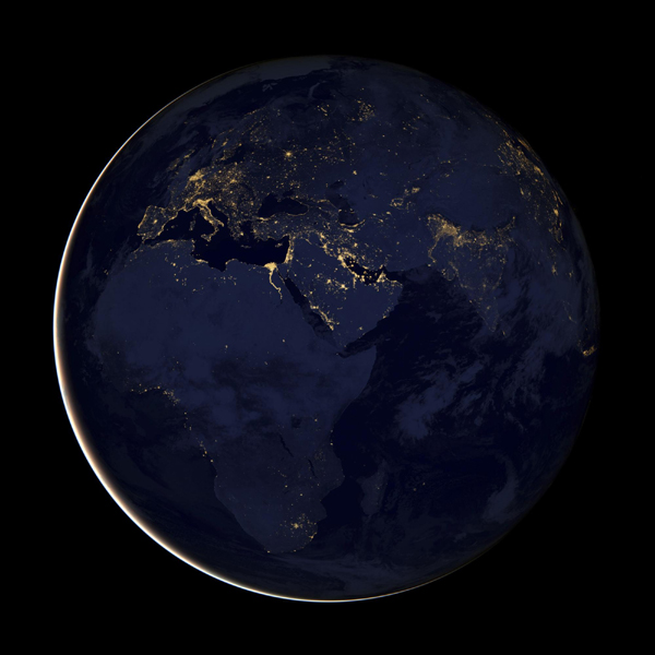 NASA releases earth images at night