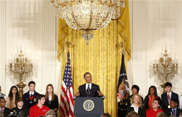 Obama celebrates young inventors at science fair