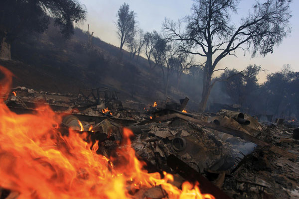 A house fire broke out in California