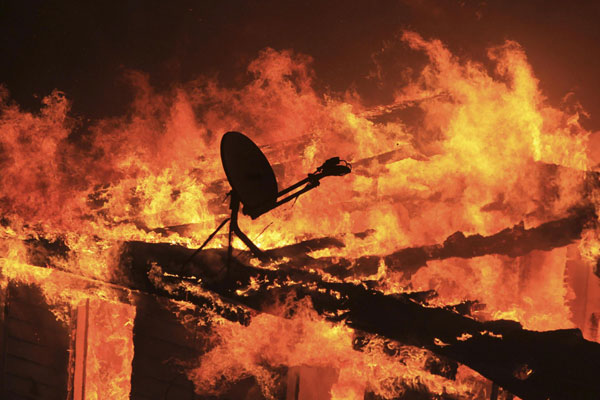 A house fire broke out in California