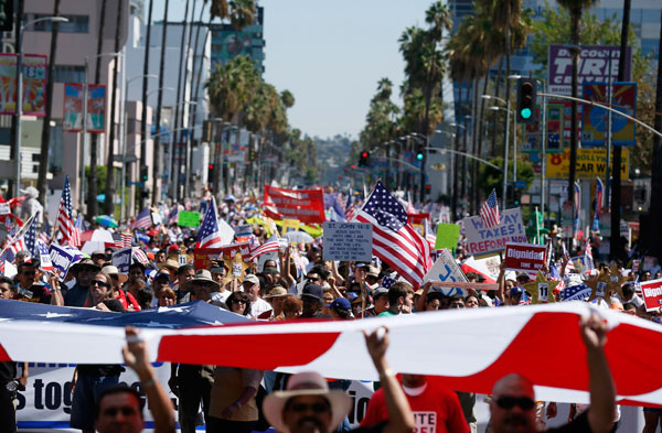 Protesters demand immigration reform in US