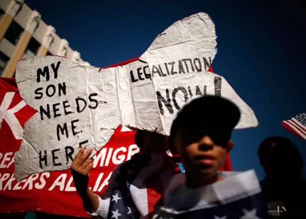 Protesters demand immigration reform in US