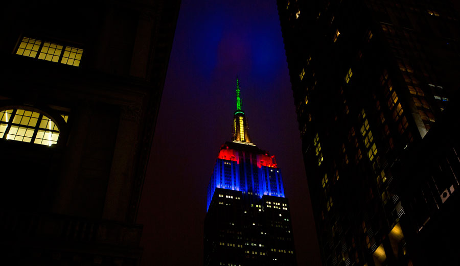 Empire State Building lit up in tribute to Mandela