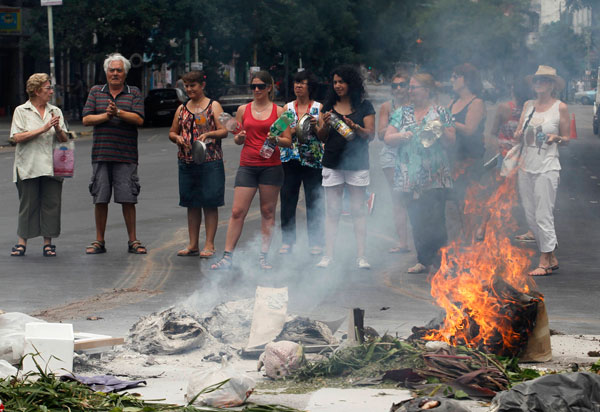 Protest against power outages in Argentina