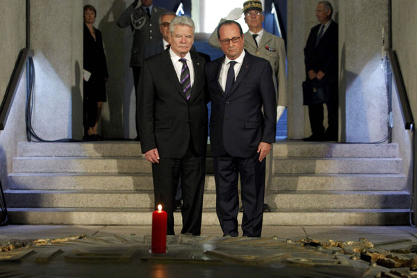 France, Germany hail ties at WWI commemoration ceremony