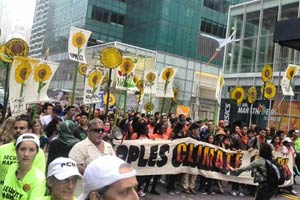 Climate protesters arrested in march on Wall Street