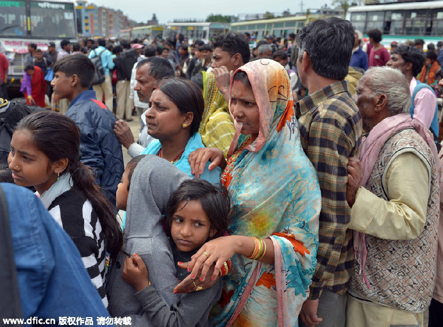 Mass exodus from Kathmandu