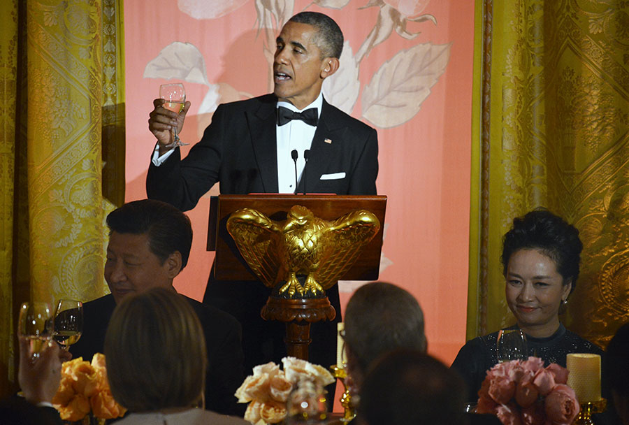 White House hosts state dinner for President Xi, First Lady Peng