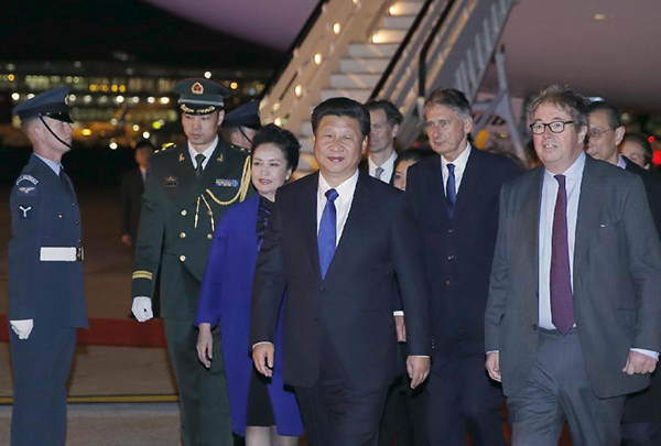 President Xi touches down in London