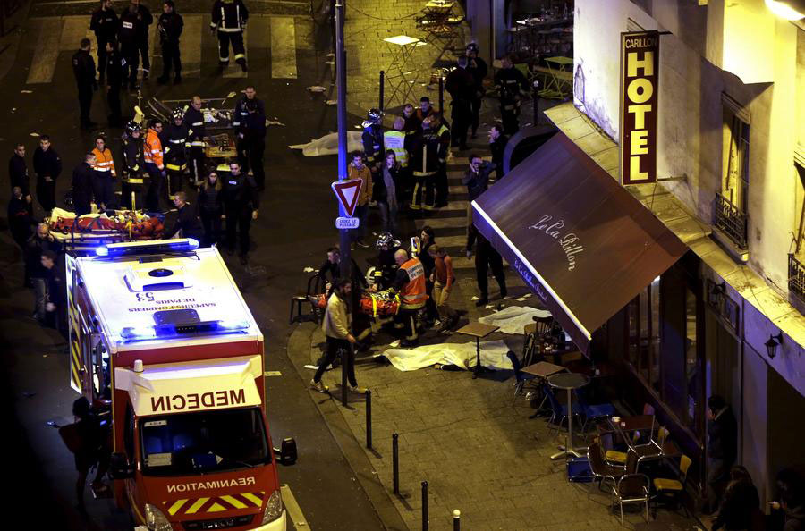 Paris shooting and explosions in photos