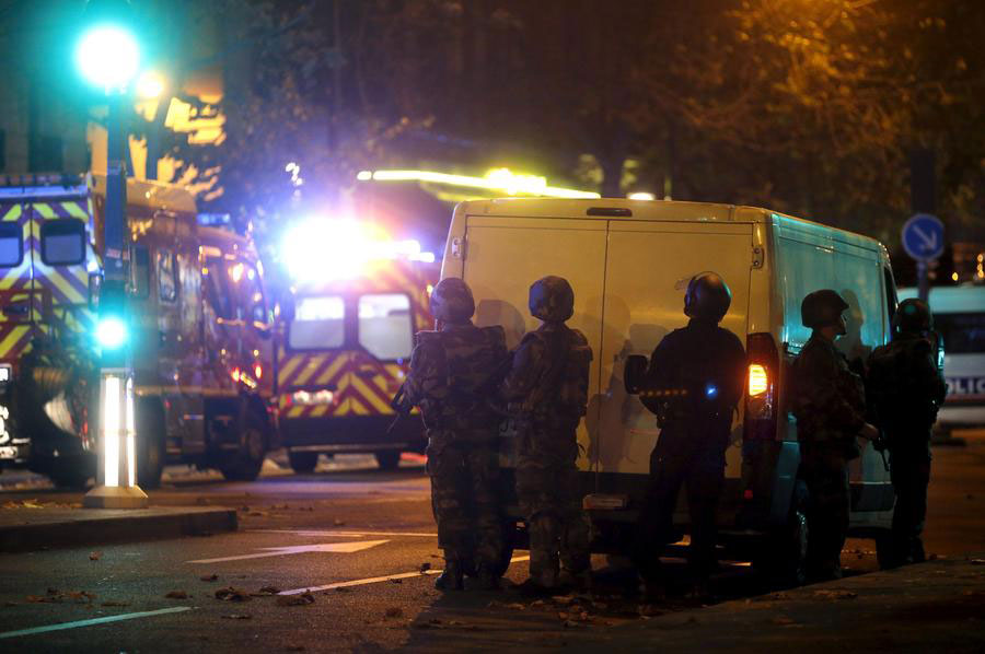 Paris shooting and explosions in photos