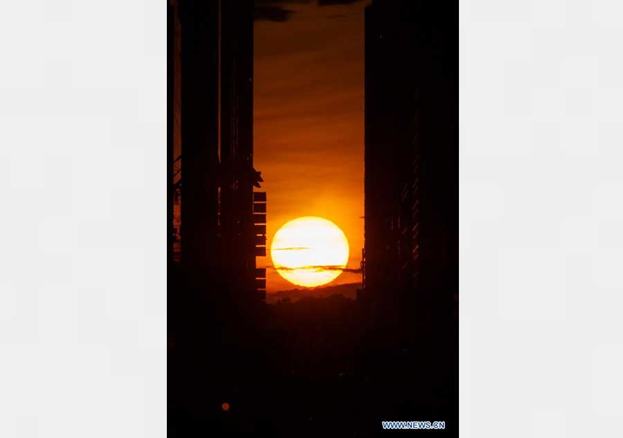 Manhattanhenge seen in New York