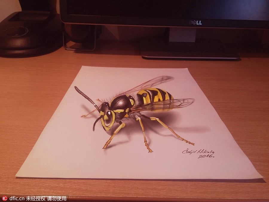 Serbian artist creates incredible 3-D art