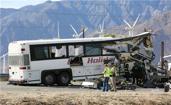 Thirteen killed, 31 injured in California tour bus crash