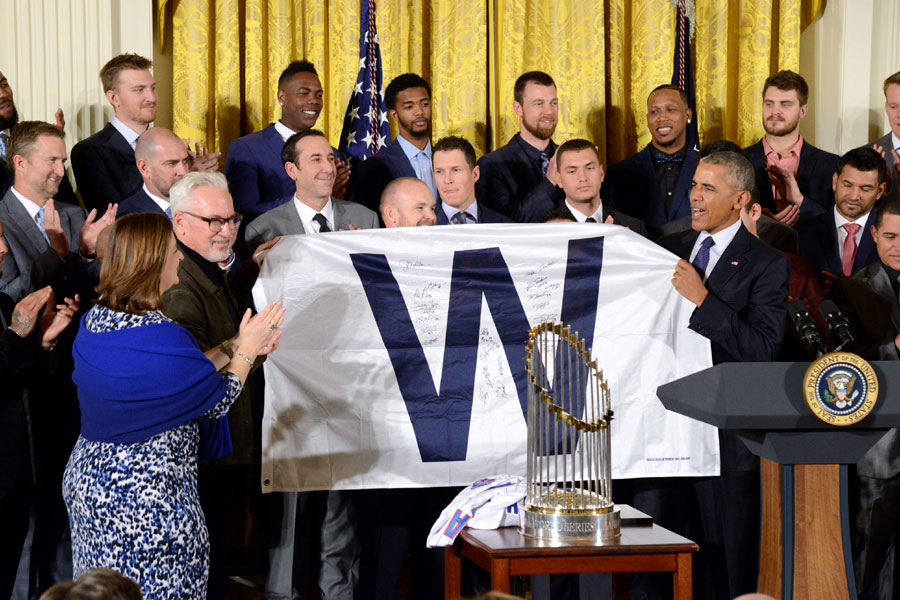 Obama celebrates World Series champion Chicago Cubs