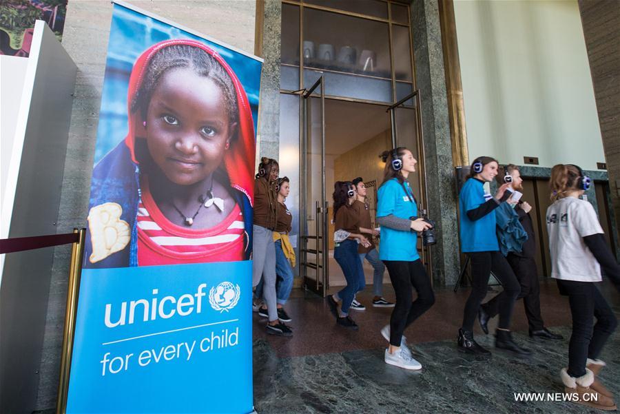 More than 200 children and young people mark World Children's Day in Geneva